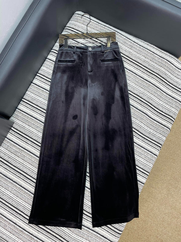 CHANEL 25S PANTALON DROIT EN VELOURS 445
