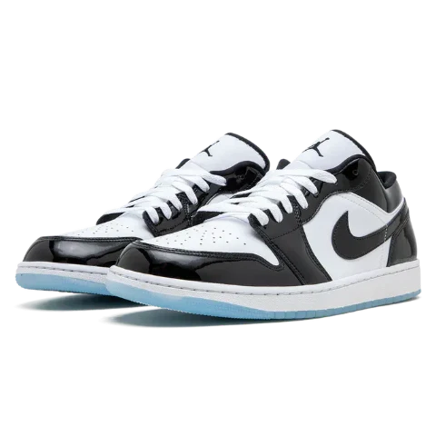 Nike Jordan 1 Black White Patent Leather Cowhide