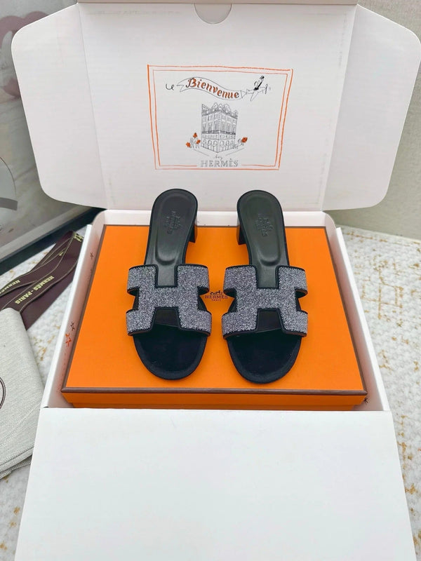 HM Sandales Oran 26ss 50 strass noirs cuir de vachette 625267