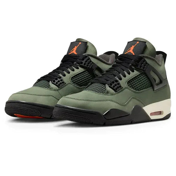 Undefeated x Air Jordan 4 Retro Vert Foncé Noir Daim