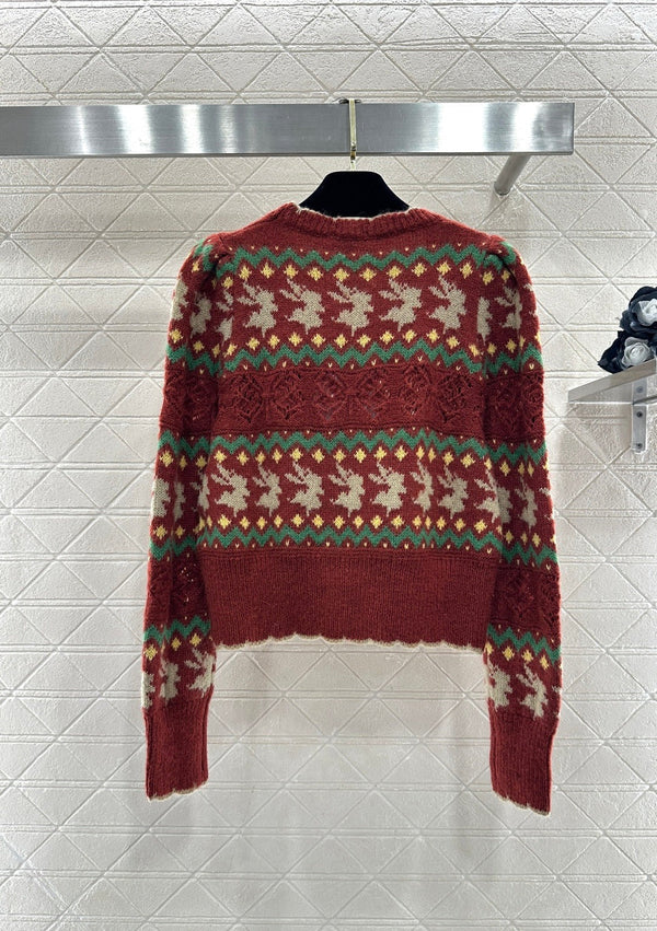 CC 26 Gilet en maille jacquard rayée Laine Cachemire Multicolore 331700