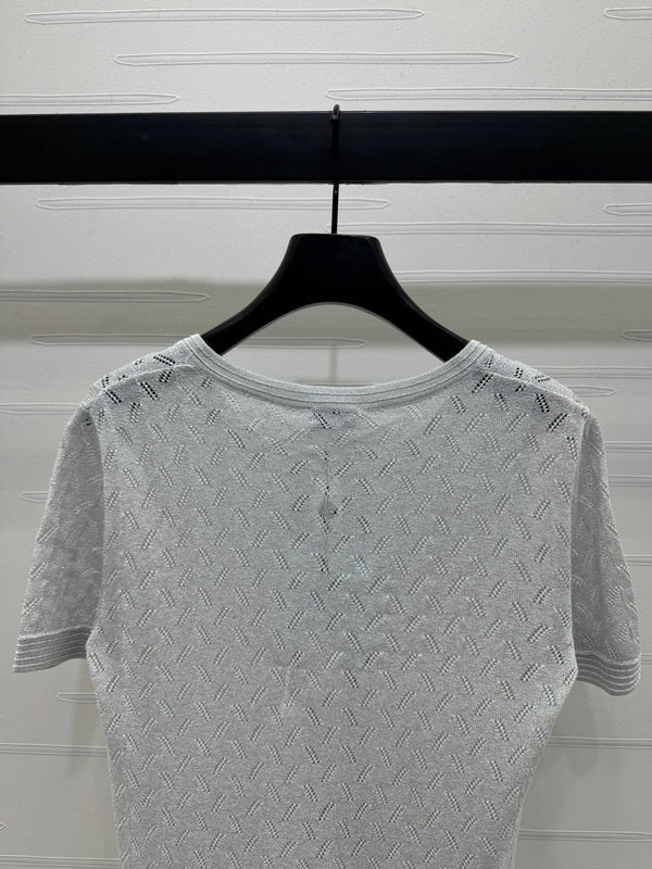 CHANEL SHORT-SLEEVE SEQUINNED KNIT CARDIGAN 269409