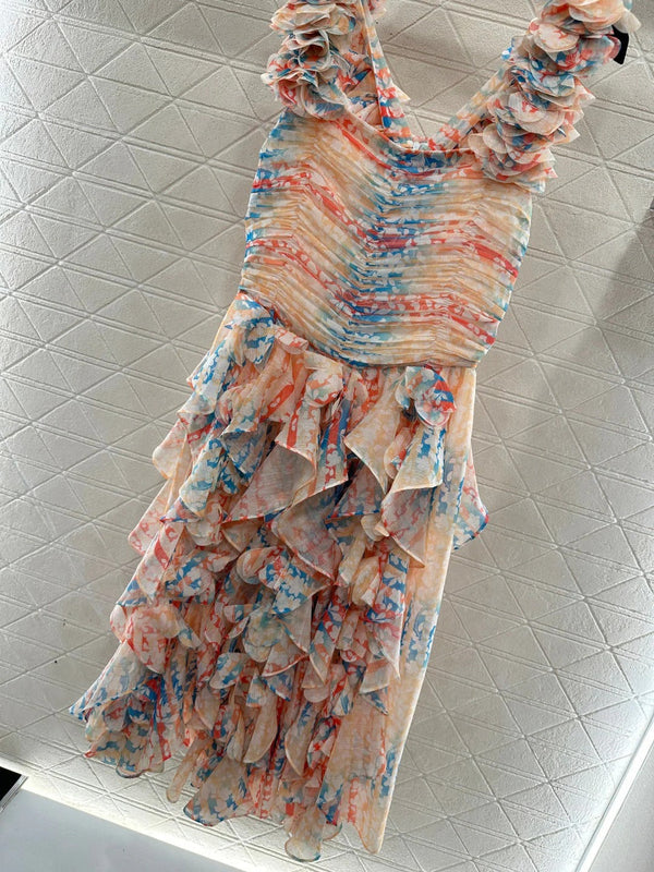 CHANEL Robe superposition camélia 25S 651