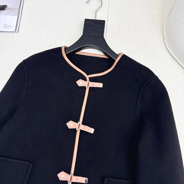 HERMES 25S REVERSIBLE SHORT CASHMERE COAT 128