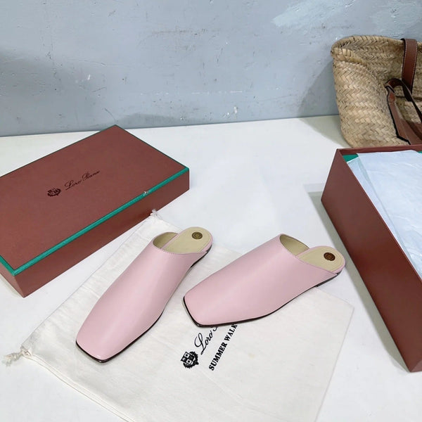 BORSA A MOLLA PIATTA IN PELLE DI AGNELLO ROSA PASTELLO