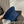 MM BUCKET IN NAVY BLUE VELVET WITH LOGO
