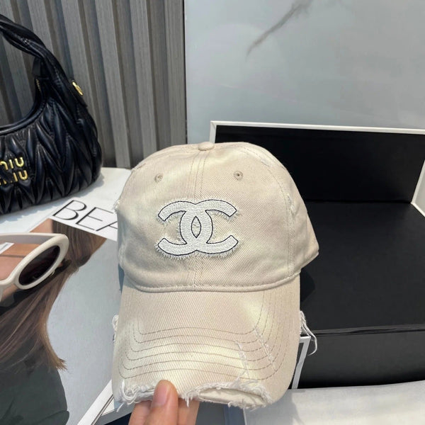 CAPPELLO DA BASEBALL IN JEANS BEIGE LISCIO 672994