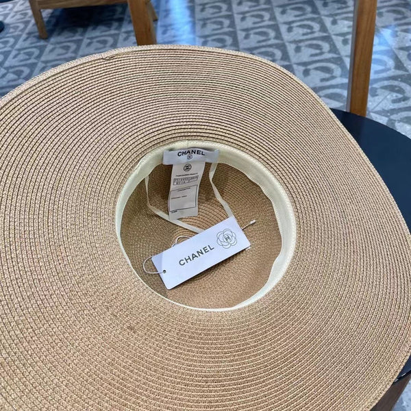 CAPPELLO DI PAGLIA A TESA LARGA MARRONE 672708