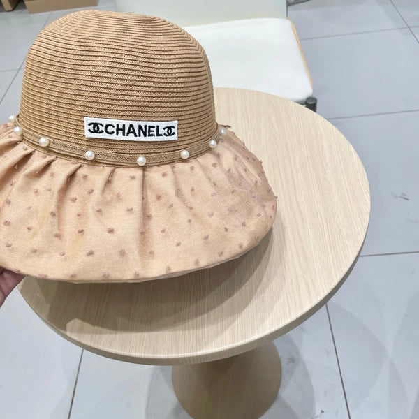 CAPPELLO A TESA LARGA IN PAGLIA MARRONE 673032