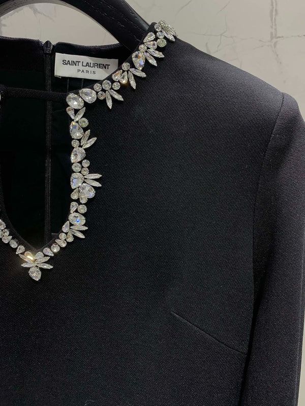 ROBE LONGUE YSL 25S ORNÉE DE DIAMANTS STYLE 186