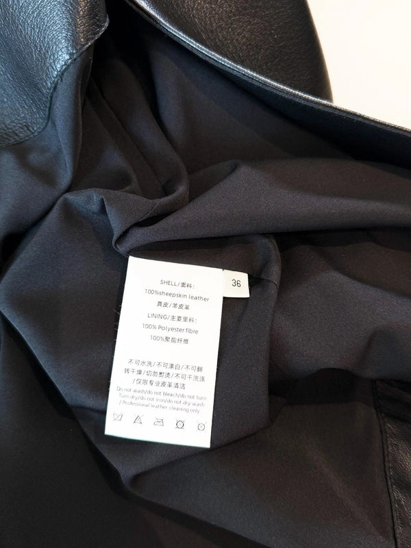 HERMES 25S LEATHER-BUCKLE WAIST VEST DRESS 120