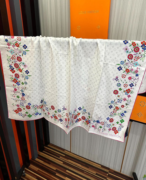 LV SCARF 90 CM IN SILK 01