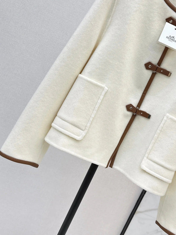 HERMES 25S REVERSIBLE SHORT CASHMERE COAT 130