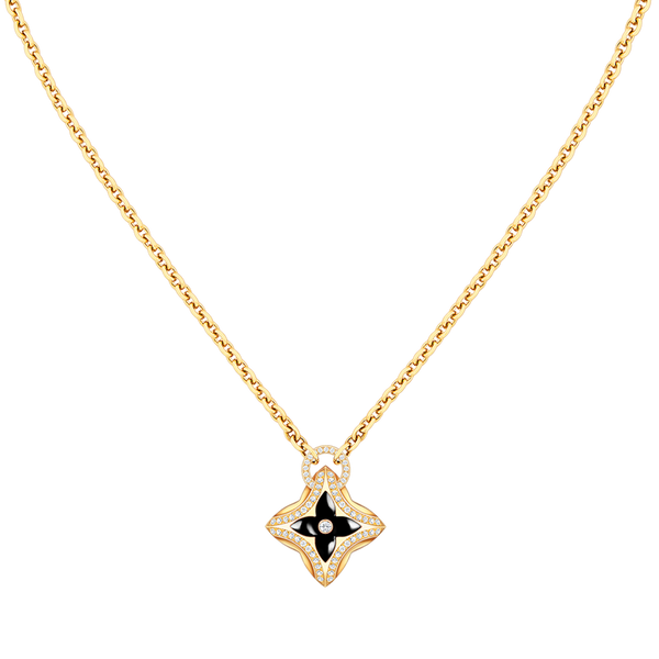 COLLANA CON PEDANTE A STELLA IN ORO ROSA E DIAMANTI