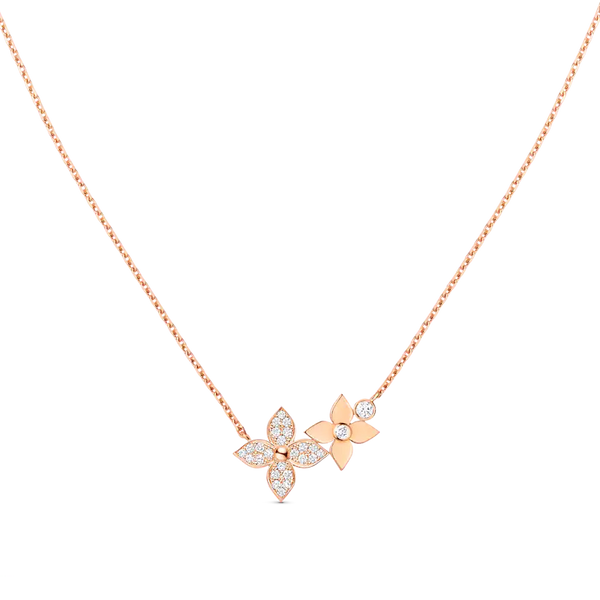 COLLANA STAR BLOSSOM ORO ROSA DIAMANTI
