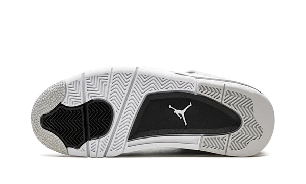 Nike Air Jordan 4 White Gray Black Suede Leather