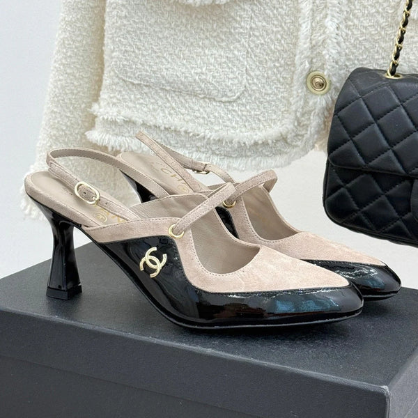 CC 2026 Two-Tone Slingback 70mm Suede 671565