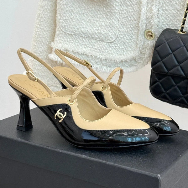 CC 2026 Two-Tone Slingback 70mm Leather 671568