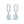Blue Conch Ear Buckles Sea Shell Drop Hypoallergenic Earrings