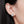 Blue Enamel Iris Ear Buckles Flower Hoop Earrings