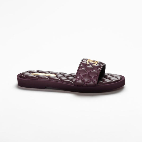 mules bordeaux in pelle di agnello in pelle di agnello