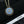 25P OVAL NECKLACE IN BLUE DENIM BLACK LEATHER-THREADED CHAIN