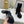 SL ANKLE BUCKLE BOOT PLATFORM BLACK SUEDE