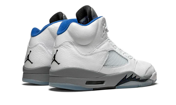 Nike Air Jordan 5 Retro White Stealth Gray Leather