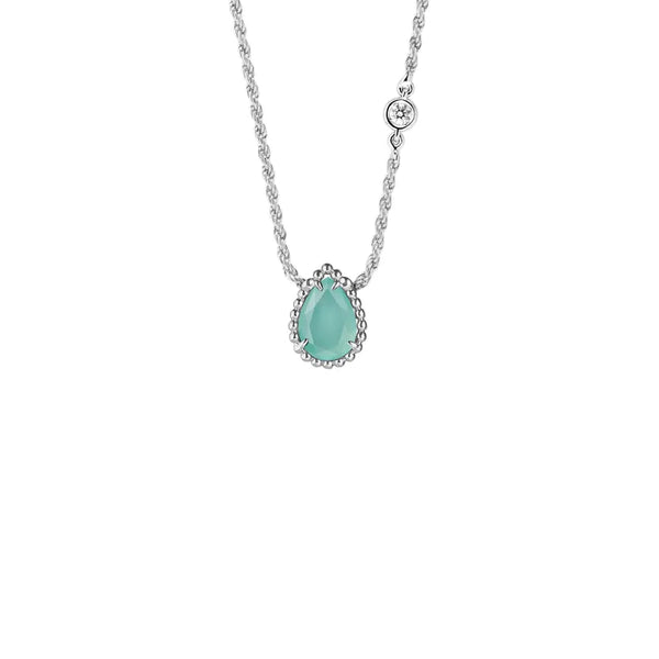 COLLANA BOHEME IN ARGENTO CON ACQUAMARINA