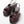 sandali in pelle di agnello nera bordeaux