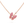 COLLANA IN ORO ROSA CON DIAMANTI ROSSI A FARFALLA