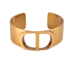 Bracelet de manchette CD doré