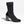short boots black knit patent calfskin