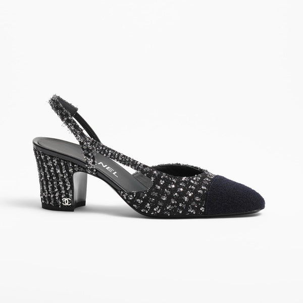 slingback nere 65 tweed iridescente