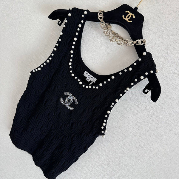 CC Pearl Pleated Knit Camisole