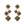 CLOVER DARK MOP 4 MOTIFS PINK GOLD