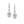 OVAL SHAPE SILVER DIAMOND EARRINGS