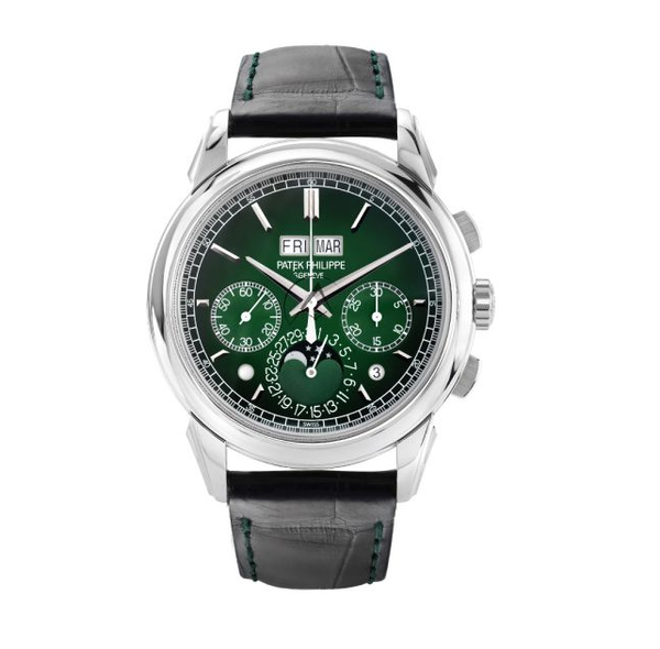Patek Philippe Patek Philippe Perpetual Calendar Chronograph Green Dial Platinum 41 mm