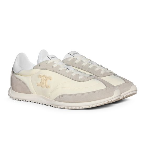 Celine Racer Low Top Sneaker Vanilla Suede Calfskin