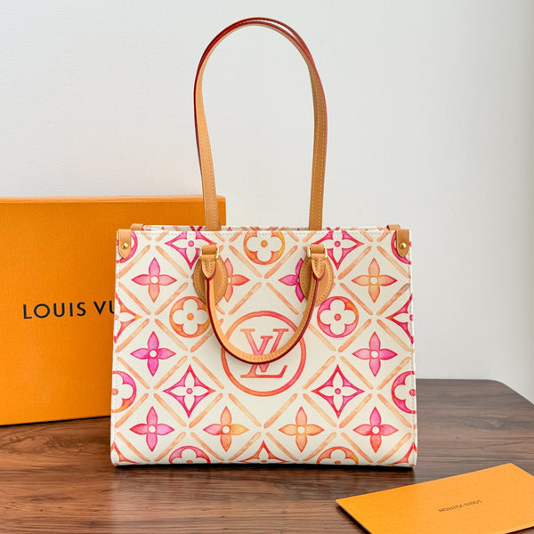 ONTHEGO MM 35CM CORALLO MONOGRAMMA TELA