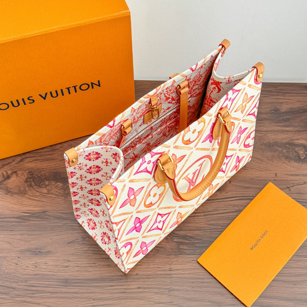 ONTHEGO MM 35CM CORALLO MONOGRAMMA TELA