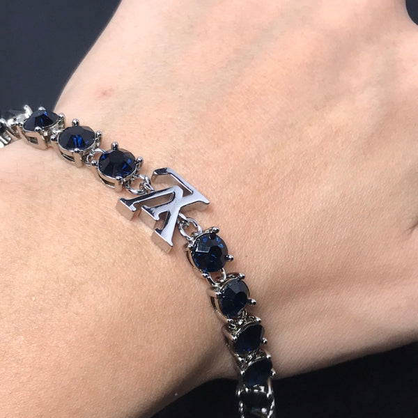 BRACCIALE IN ARGENTO CON PIETRA NERA MONOGRAM LV