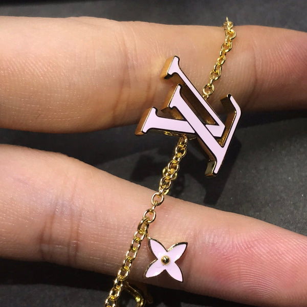 BRACCIALE LV MONOGRAM IN ORO ROSA E NERO