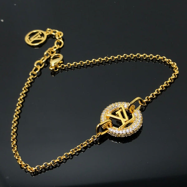 BRACCIALE IN ORO CON PAVE' DI DIAMANTI LV BY NIGHT