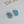 BOHEME TURQUOISE SILVER STUD EARRINGS
