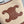 SECCHIELLO PICCOLO CUIR TRIOMPHE 24CM IN TESSUTO A RIGHE E PELLE DI VITELLO TAN