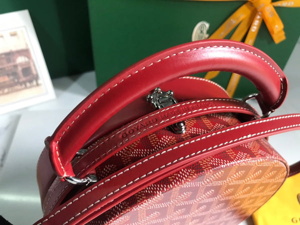 BORSA TRUNK ALTO HATBOX 18CM IN TELA ROSSA
