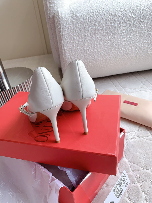Décolleté Rockstud Straps 90mm Bianco