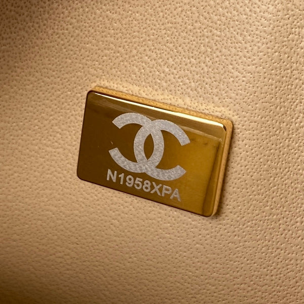 Medium Classic Flap Bag 23cm Salmon Caviar Gold Hardware