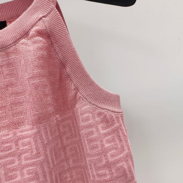 Top in maglia con monogramma PB